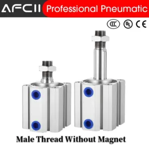 SDA-B Male thread Compact Cylinder SDA20 SDA25 SDA32 SDA40 SDA50 SDA63 Stroke 5/10/20/25/30 Double Acting Air Pneumatic Cylinder