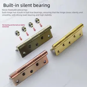 Heavy Duty Stainless Steel Door Hinge 3mm Thick Load Bearing 4 Inch Bearings Mute for Room Doors Gemel Furniture Hardware