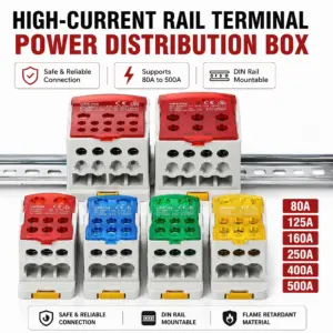Electric Split Din Rail Terminal Block Junction Box Power Wire Electrical Connector UKK80A 125A 160A 250A 400A 500A