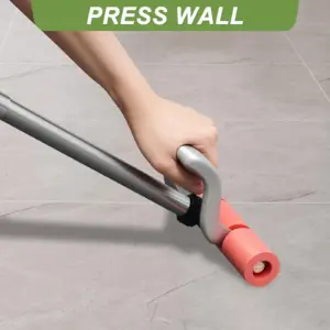 Telescoping Wallpaper Roller Rubber Floor Seam Press Roller Extendable Handle for Linoleum Carpet Tile Projects