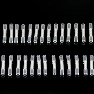 50Pcs AWG 26-24 0.25-0.5mm²  White Heat Shrink Butt Wire Connectors  Waterproof Insulated Automobile Wire Cable Crimp Terminals