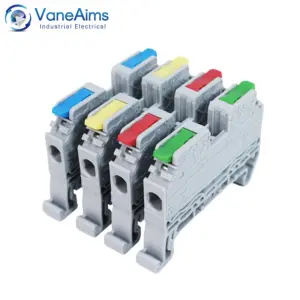 10pcs KV2.5 Wire Connector 28-12 AWG 1-to-1 In-line type Electrical Cable Connector Din Rail Terminal Block For Quick Connection