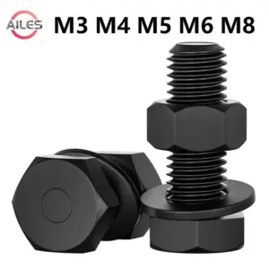 M3 M4 M5 M6 M8 PA66 Insulated Nylon Plastic Outer Hexagon Bolts Washers Nuts Set 4mm 10mm  40mm 60mm 100mm Length Hex Screws
