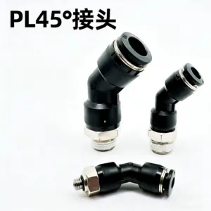 1/10/20PCS  KQ2K/PL45° Pneumatic Quick-Connect Elbow Fitting Male Thread M5 1/8 1/4 3/8 Push-in OD 4/6/8 Connector for Air Hose