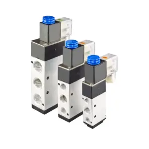 4V210-08 4V310-10 4V410-15 Solenoid Valve 2 Position 5 Port Pneumatic Air Electromagnetic Valves DC12V DC24V AC110V AC220V