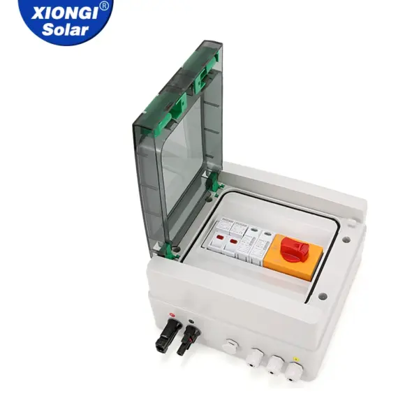 High - Efficiency 1000V Photovoltaic DC Combiner Box, 1 in 1 Out, IP65 Waterproof, for Solar Panels, Built - in PV Fuse, SPD MCB