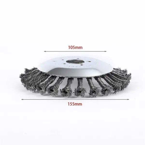 AB15-Weed Remover Tool Grass Brush Trimmer Head 6 Inch Steel Wire Wheel Brush Cutter Blade Garden Supplies Durable