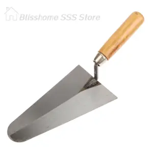 【S】Practical Float Margin Trowel Bucket Stainless Steel Concrete Finishing Spatula Construction Tools Wall Plastering Hand