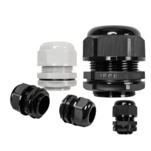 50Pcs Waterproof Cable Gland Cable entry IP68 PG7 for 3-6.5mm PG9 PG11 PG13.5 PG16 PG19 PG21 White Black Nylon Plastic Connector