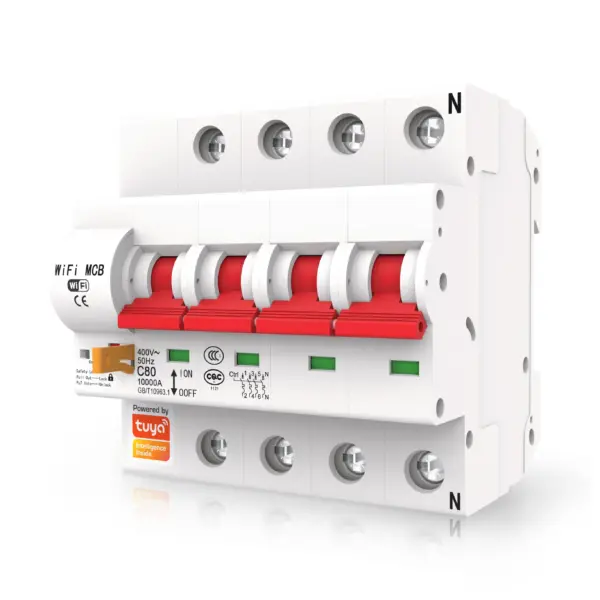 Wholesale Price 4P Tuya Smart WiFi MCB Switch Circuit Breaker PST-MCB-4P