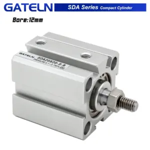 SDA12-B air pneumatic cylinder SDA12-B double acting compact cylinder Bore 12mm stroke 5-50mm male thread SDA12x5-B SDA12X10-B-S