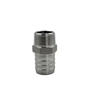 Stainless Steel Straight Adapters, Hose × NPT or BSP Male Threaded Pipe Barbed Hose Fittings for Air and Water