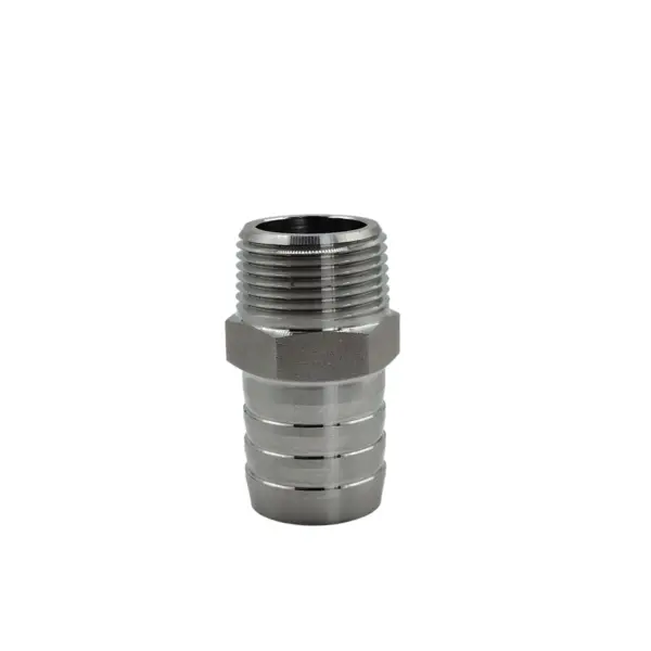 Stainless Steel Straight Adapters, Hose × NPT or BSP Male Threaded Pipe Barbed Hose Fittings for Air and Water