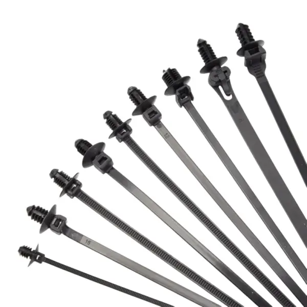 100PCS Push Mount Zip Ties, Nylon Car Mount Wire Ties Snap in Cable Zip Ties,  Cable Ties Automotive Zip Ties Fastener Wire