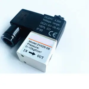 Air Solenoid Valves 2V025-08 2 Position 2 Port 1/4" Normally Closed Pneumatic Solenoid Valve DC12V DC24V AC110V AC220V Volt