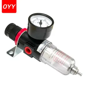 AFR2000 1/4" Air Compressor Oil Water Separator Filter Regulator Air Source Processor Manual Drainage